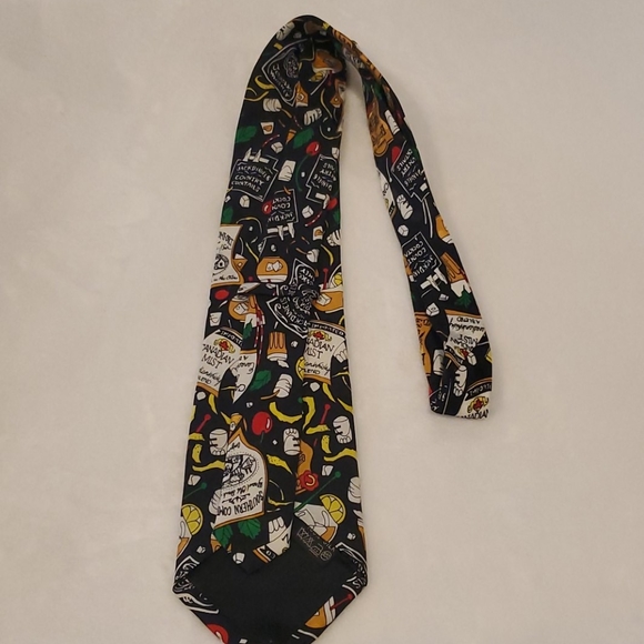 100% Silk Neck Tie Cocktails Motifs - Picture 2 of 8